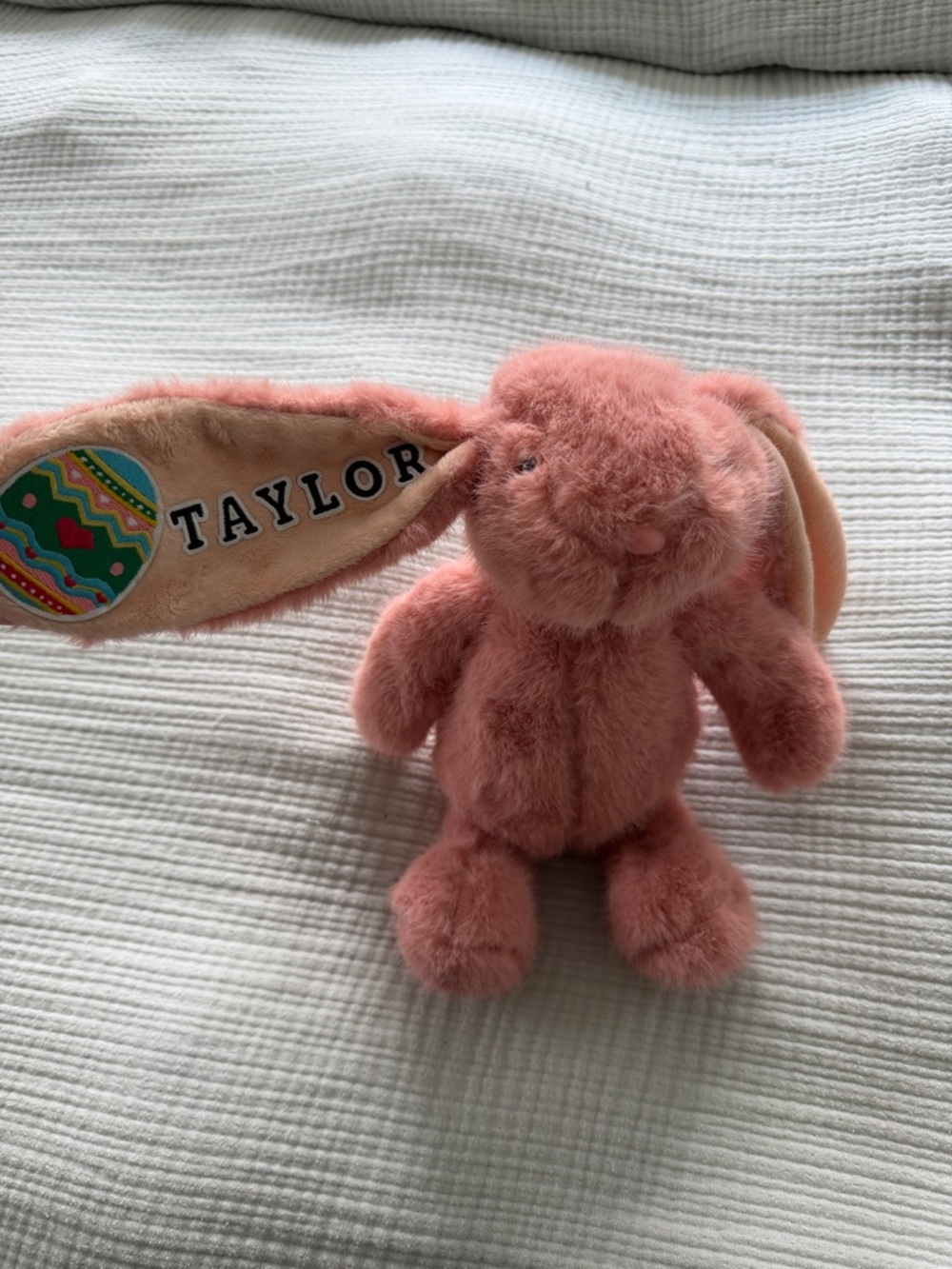 Taylor Pink Plush Bunny with Personalized Ear